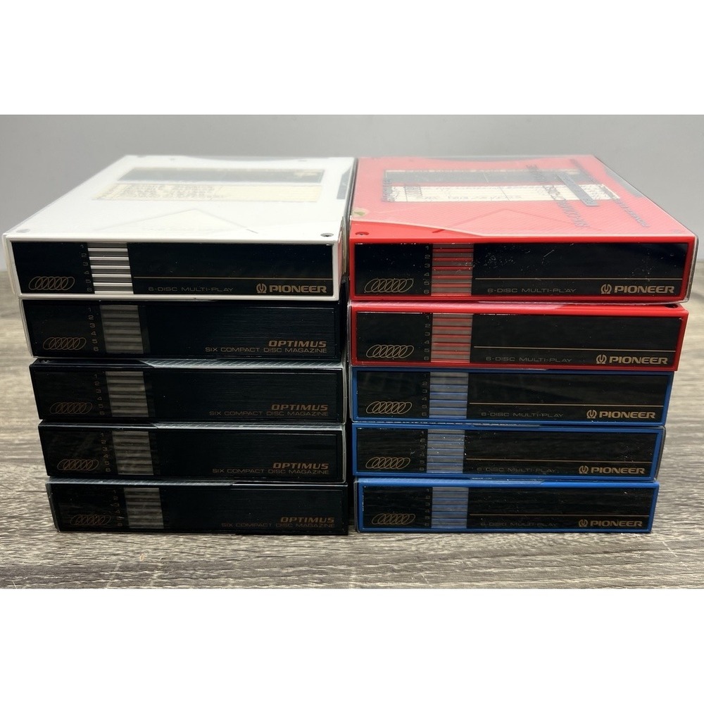 Lot Of 10 Pioneer Optimus Multi 6 Disc Multi Play CD Cartridge Magazine Cassette
